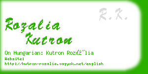 rozalia kutron business card